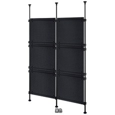 巴塞隆納家具 鐵製洞洞板屏風置物架, 黑色, 1個