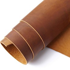 진짜 소가죽 프리컷 크레이지 호스 가죽 조각 1 층 재료 공예 벨트 지갑 가방 신발 2.0mm, 30cm x 30cm, Brown