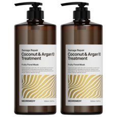 메디레머디 코코넛 앤 아르간 10 극손상 탈모 트리트먼트, 2개, 1L
