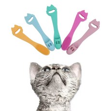 寵物矽膠牙刷 貓咪造型長柄牙刷 狗狗專用口腔清潔護理用品 柔軟矽膠呵護牙齦, 海欄蔚蔚, 1套