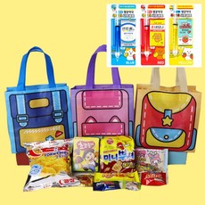 어린이날 과자세트 간식꾸러미 종합과자 선물세트 단체간식선물 구디백 큐트가방, 1세트, 레드