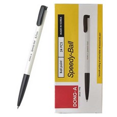 동아 스피디볼 유성펜 0.7mm, 흑색, 24개입