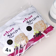 국산 곡물 아로니아 현미과자 뻥튀기 소포장, 4개, 90g