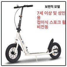 2발킥보드 접이식 어른 성인용, 1개, 범용모델 심플화이트 스포크