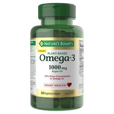 NATURE'S BOUNTY 植物性Omega-3 1000毫克素食膠囊, 1個, 30錠