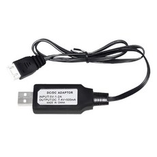 올칩 7.4V 리튬 배터리용 XH-4P USB 충전기 RC카 드론 보트 호환 충전 케이블, 1개, (XH4P) 7.4v USB충전기 1개, (XH4P) 7.4v USB충전기