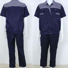 통기성 근무 현장 세트 의류 산업 여름용 작업복 작업 유니폼 반소매 상하의
