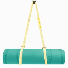 키이도 마크라메 요가 매트 운반 스트랩 MAT 미포함 손으로 짠 다용도 스트랩캐리어, Yellow, Yellow