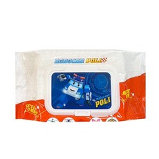 POLI 波力 安寶 純水濕紙巾 加蓋 80抽 無香料 無酒精 輕巧包 隨身包 外出濕巾, 1個, 波力｜純水濕紙巾-加蓋(80抽)