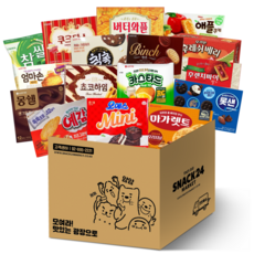 스낵24 사무실 꽝꽝 대용량 박스과자세트 16p, 1세트, 과자 16p