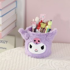 귀여운 산리오 포차코 플러시 연필 꽂이 홀더, 1개, 쿠로미
