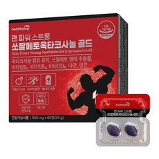 [소비기한 임박특가] 헬씨허그 맨파워 스트롱 쏘팔메토 옥타코사놀 골드 전립선 지구력 로르산, 1개, 1개