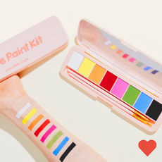 수채화물감 페이스 페인팅 물감 8색 세트 붓 거울 케이스