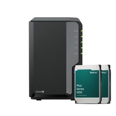 Synology 시놀로지 DS225+ (12TB) 6TBx2 HAT3300 정품하드 포함 2베이 NAS 초기설정 지원, 셋팅후출고(유의사항필독)