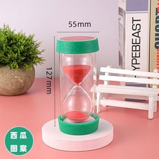 水果沙漏計時器 兒童時間管理沙漏 學生版 安全防摔 裝飾擺件, 西瓜-沙漏,1分鍾