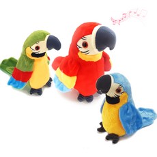 작동 작동 인형 모음 앵무새 노래하는새 유니콘 말하는새 춤추는동물, 앵무새60곡(레드), 1개