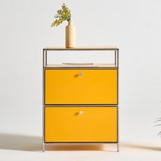 [와우특가할인] 완제품 세레나 600 모듈 수납장 높은 거실 선반장 4colors, 02.더블옐로우