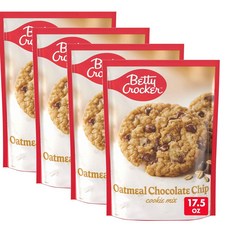 베티크로커 오트밀 초코칩 쿠키 믹스 Betty Crocker Oatmeal Chocolate Chip Cookie Mix, 4개, 496g