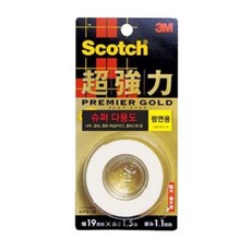금속 나무 비닐 플라스틱 양면테이프 19mmx1.5M 간편한설치 양면테잎 간편한보수, 1개