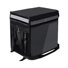 배달 가방 자전거 보냉 전기 대용량 18L 보온 30L 퓨어블랙 1 개, 80L 퓨어블랙 칸막이 컵 홀더 프레임 포함
