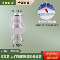 贏德 噴槍防打結旋轉接頭, 1/4不鏽鋼對絲接頭/高壓管接頭, 1個