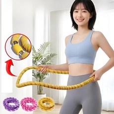 조용한 훌라후프 스프링 훌라후프 고탄성 소프트, 1.5kg(190cm), 분홍색 (3근), 1개