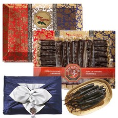 고려 홍삼정과 1kg 한지함 상견례 설 명절 부모님 선물, 1개, 네이비보자기+노리개