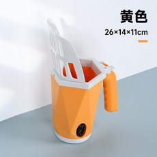 一體式貓砂鏟 貓砂鏟，附垃圾袋收納，6mm/8mm孔距，26x14x11cm, 1個