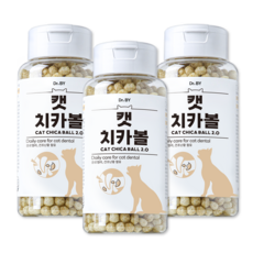 닥터바이 캣치카볼 고양이 구강 간식 치태 관리, 3세트, 30g, 우유