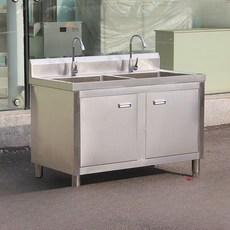 싱크대 하부장 스텐싱크대 식당 주방 작업대 가스대 이동식 세척 캠핑장 100x50x80