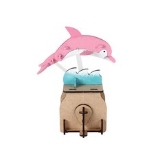 모두의취미 3D목재 어린이 아동 교구 입체퍼즐모형 시리즈, 오토마타 시리즈 춤추는 돌고래 돌리, 1개