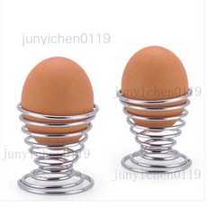 不銹鋼開蛋器 雞蛋開孔器 鴨蛋開孔神器 蛋殼布丁工具, 1個, 彈簧蛋托2個