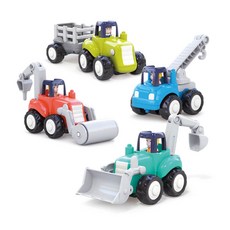 HolaLand 慣性工程車隊 擬真關節可動玩具車 家家酒 匯樂, 彩色, 1個