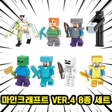 마인블록 마이월드 호환 브릭미니피규어 8종 세트 시리즈 04, 1세트, 8종 세트 04