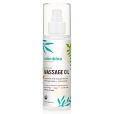 MAM 맘bino s 마사지 베이비 오일 샤워 후 바디 이집트 금잔화 카모마일 라벤더 아기 어린이에게 순함 147.9ml5온스 2팩 165678, 1팩