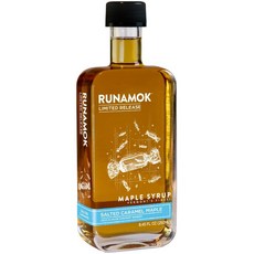 Runamok 메이플 솔티드 캐러멜 시럽 - 정품 & 리얼 버몬트 | 글루텐 프리 및 천연 감미료 아침 식사 커피 팬케이크 250mL(8.45온스) 251888