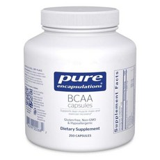 퓨어 인캡슐레이션 BCAA 캡슐 운동 중 근육 기능 보충제 250캡슐, 250 카운트 (1팩), 1개