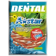 Astar AB 漩力淨潔牙棒 潔牙骨 寵物潔牙 (袋裝), 1個, 鮭魚牛奶潔牙棒-M(袋裝)