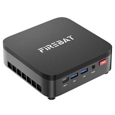 FIREBAT R3 미니 PC AMD R5 7430U CPU 6코어 12스레드 최대 4.3GHz WiFi6+블루투스 5.2, 블랙, IG7H16N8-L, 512GB, 16GB, WIN11 Pro
