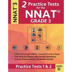 (영문도서) 2 Practice Tests for the NNAT Grade 3 Level D: Practice Tests 1 and 2: NNAT3 -... Paperback, Origins Publications, English, 9781948255790