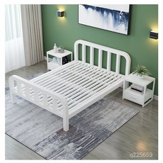 哆哆購 鐵藝床 1.5米單人床 現代簡約 加厚加固 雙人1.8米 網紅鐵架床, 定制款,1200mm*2000mm