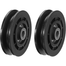 PATIKIL 유니버설 베어링 풀리 휠 90mm3.5인치 체육관 장비 부품 케이블 기계용 나일론 팅 교체 2개, 3 inch, 2