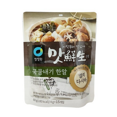 청정원 맛선생 멸치다시마 ( ) / 동전 코인육수, 4개, 4g