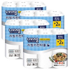 삼정 리빙 키친타올 100% 펄프 115매 4+2롤 4팩, 삼정 리빙 키친타올 100% 펄프 115매 4+2롤 4