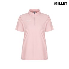 [백화점 정품] 25SS 밀레 MILLET 여성 LD 시그니처 멜란지 여름 반팔 집업 티셔츠 MVUUT771