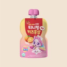 달콤과즙이 쏘옥 캐치 티니핑 키즈홍삼 오렌지, 20개, 100ml