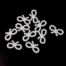 네일진주파츠 진주볼 큐티리본 모양 10개입, 큐티리본10개입, 1개, 큐티리본10개입