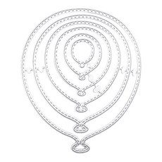 풍선 금속 절단 다이 스텐실 DIY 스크랩북 앨범 종이 카드 템플릿 금형 엠보싱 장식, 1개