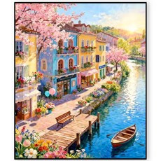 슈슈보석십자수 즐거운 취미 중형 40X50 패브릭형, NA019, 1개