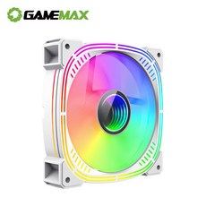 GAMEMAX 12CM ARGB風扇 GMX-12ARGB-L 無限鏡 ARGB風扇(白色), 1個, 白色